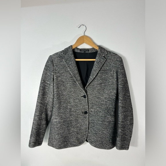 Theory Womens Size 8 Wool Cotton Blend Blazer 2 Button Melange Made in USA - Picture 1 of 11
